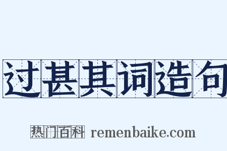 过甚其词造句是什么意思的图片